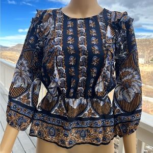 🪽💙🪽Lucky Brand Blouse SZ SM